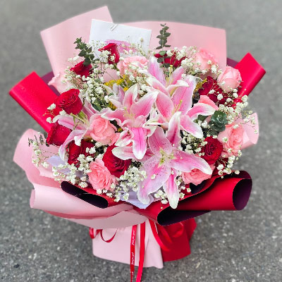 大同22朵玫瑰混搭百合，共舞人生