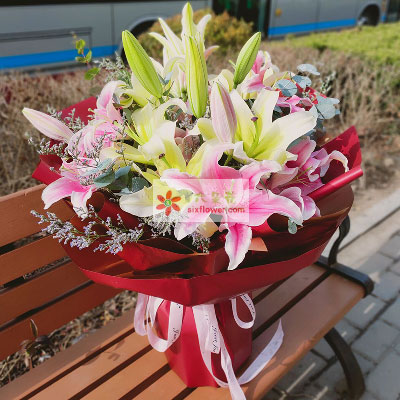 大同8支多头百合，万事如意喜上加喜